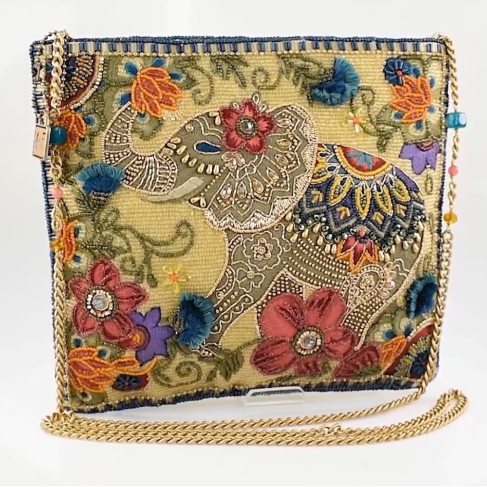 Mary Frances Frolic Crossbody Beaded Elephant Bag